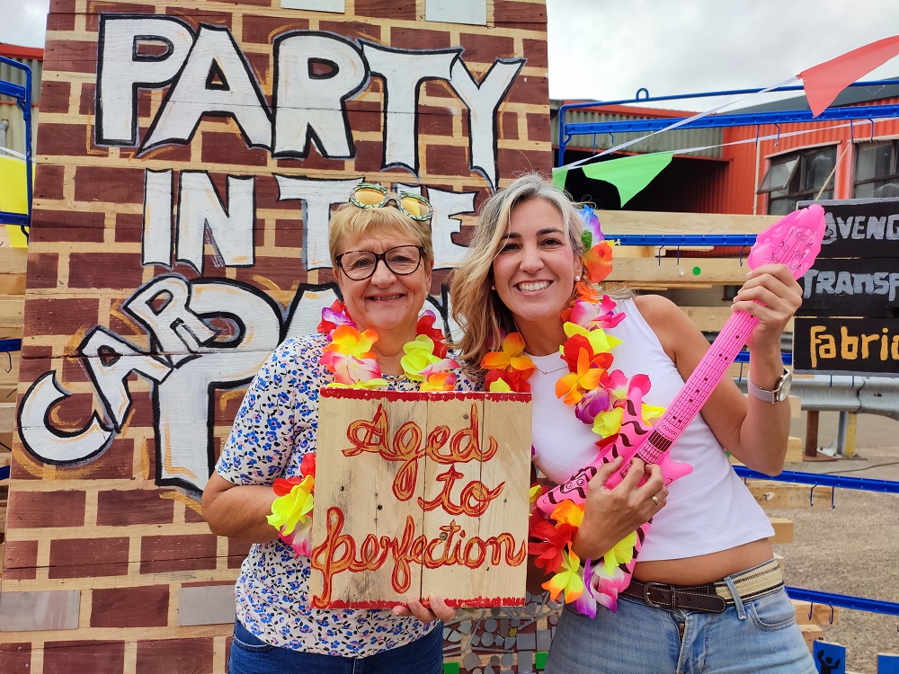 Celia celebrating Summer Barbeque at JC Metalworks
