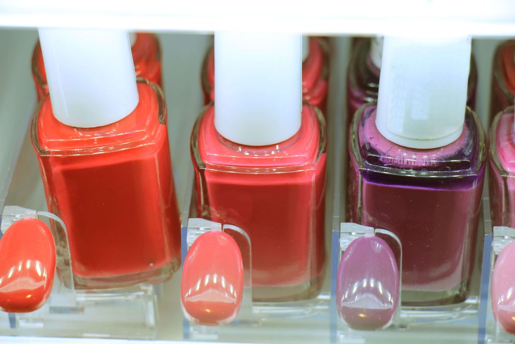 cosmetic display holders for nail varnish