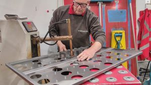 Spot Welsing at JC Metalworks for stainless steel fabrication
