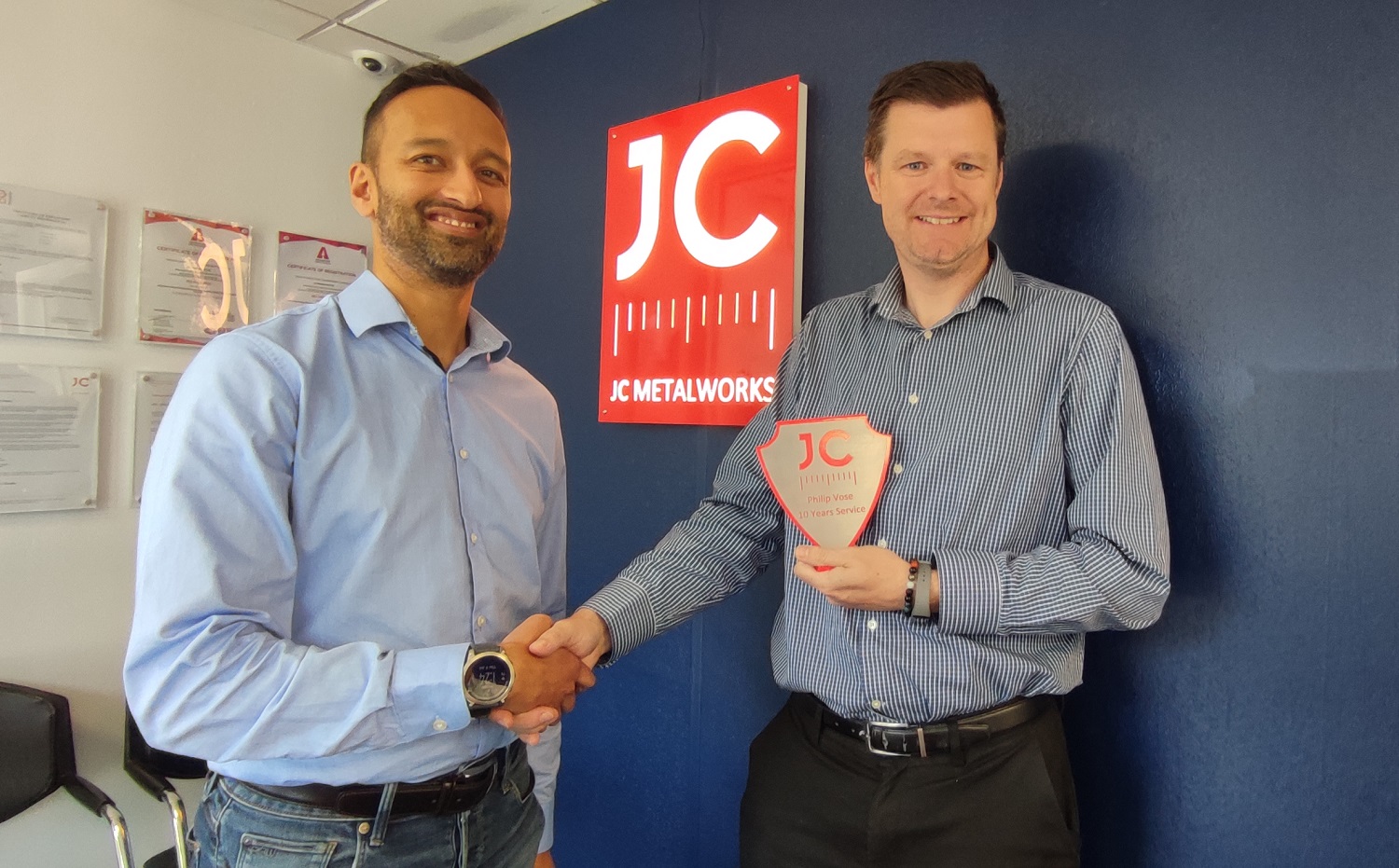 10 years service at JC Metalworks